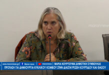 Δημιουργία κυκλικού κόμβου στην Θάσου & Κουρτίδη προτείνει η Μαρία Κουρτούμα.
