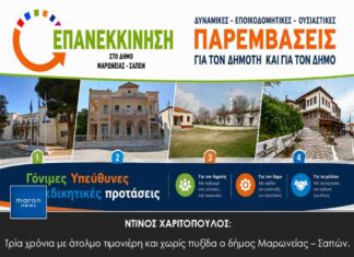ΝΤΙΝΟΣ ΧΑΡΙΤΟΠΟΥΛΟΣ: Τρία χρόνια με άτολμο τιμονιέρη και χωρίς πυξίδα ο δήμος Μαρωνείας – Σαπών.